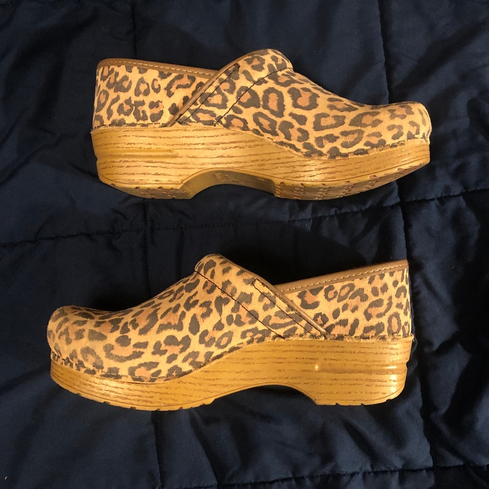 Dansko animal print clogs